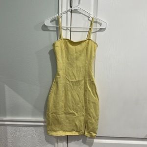 H&M Pastel yellow Jean dress, size XXS